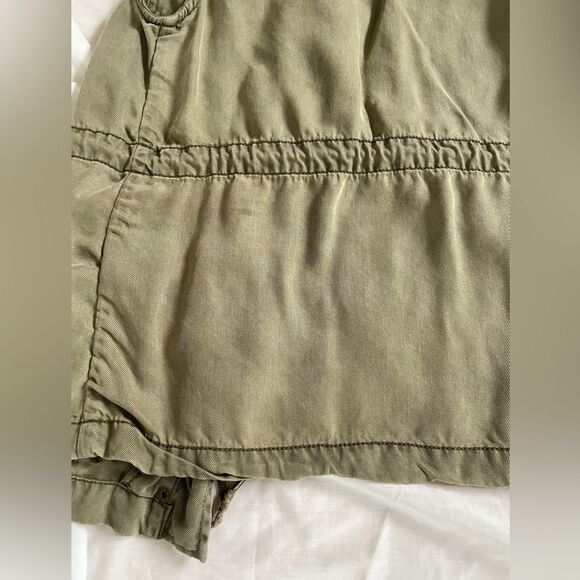 Max Jeans Olive Green long Utility Cargo Vest with pockets barn jacket size S - Picture 7 of 12